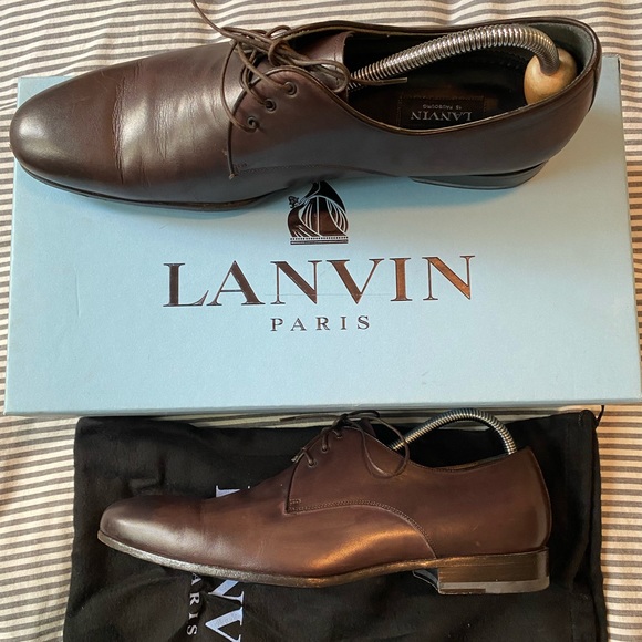Lanvin Brown Leather Derby Men’s Shoe - Picture 6 of 8
